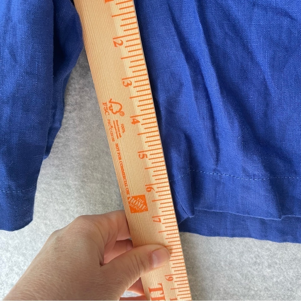 Chico's Royal Blue Linen Tie Waist Shorts XXL - Picture 10 of 13